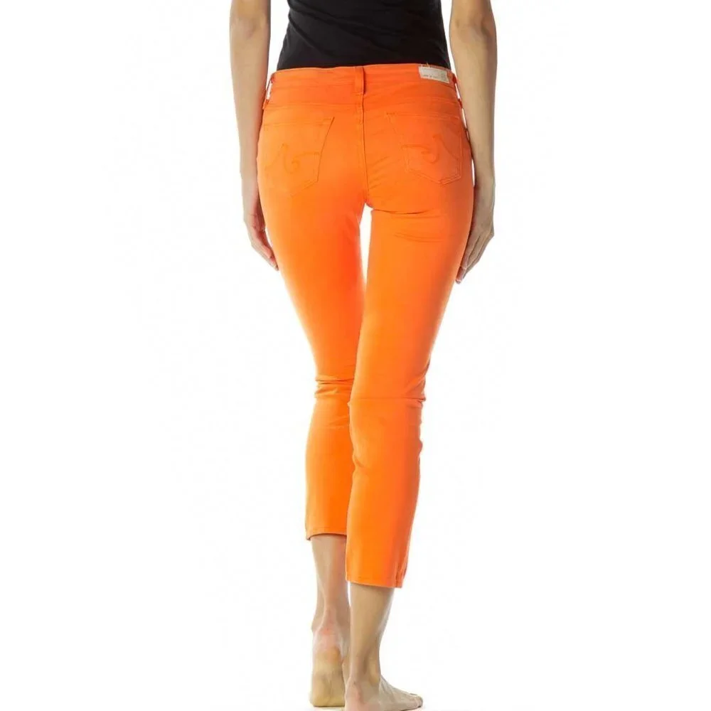 Adriano Goldschmied Orange Velvet Texture Pants - Picture 3 of 3